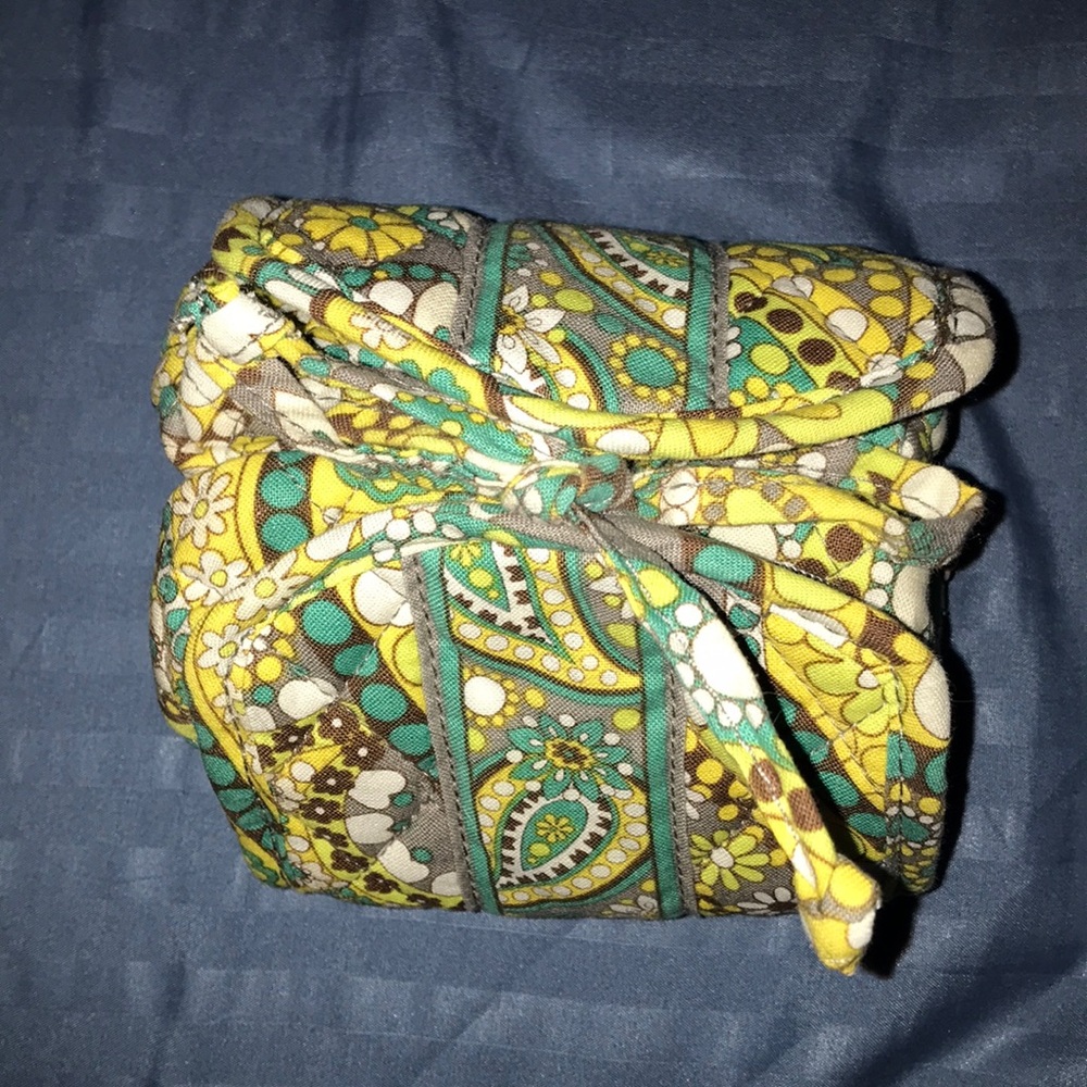 Vera Bradley Green Floral Cosmetic Compact Case